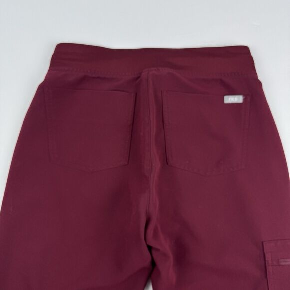 Figs Zamora Jogger Scrub Pants Size XS Burgundy Red W18SW2005 - Picture 5 of 15